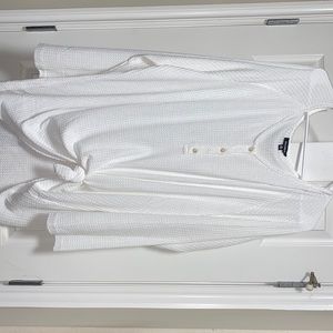 Oversized long sleeve button up tee